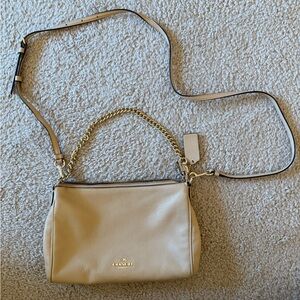 Coach Tan Leather Shoulder Bag